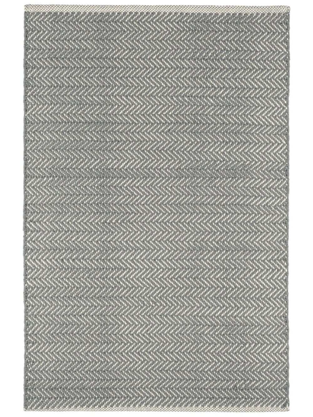 Annie Selke Herringbone Handwoven Cotton Rug | Swedish Blue Rug Size 2'6"x12'